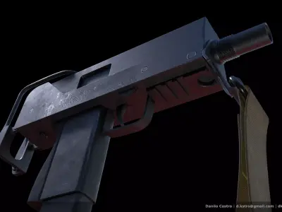 INGRAM M10 SMG - 4k textures 3D model