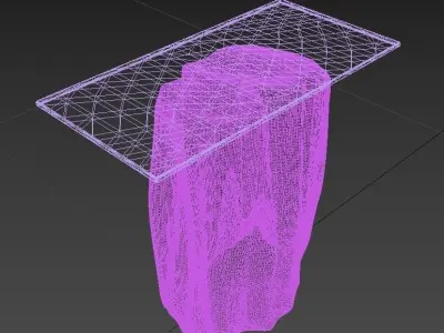 Minimal Rock Table Free low-poly 3D model
