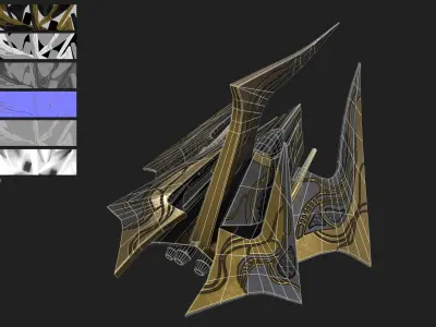 Spacecraft initiator Low-poly 3D model