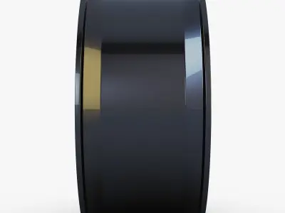 Style 128 wheel black Mid Poly Low-poly 3D model