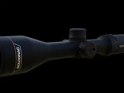 solognac scope high and lowpoly Low-poly 3D model