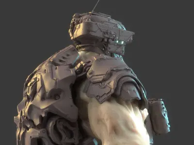 Cyborg Warrior 3D model