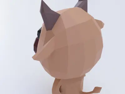 Cow cartoon style 3d model  Low-poly 3D model