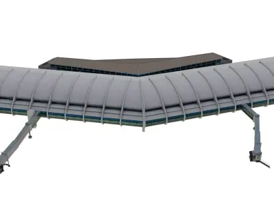 Prince Sultan Bin Abdulaziz  Airport terminal - OETB  Low-poly 3D model