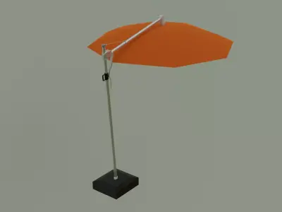 Umbrella Deck Parasol  Low-poly 3D model