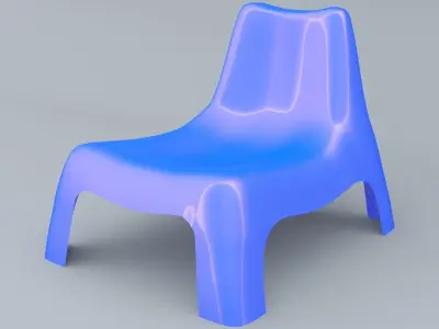 Vago ChairPlastic material  Colors Low Poly AR VR  Low-poly 3D model