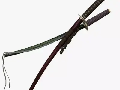 Katanas sheathed 3D model