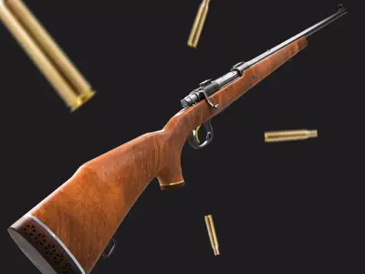 Winchester Rifle - Parker Hale Model 1200 Free low-poly 3D model