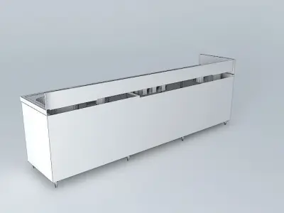 Kit234 Wall Desk in L by Alex Marques Free 3D model