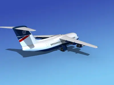 BAe 146-300 British Airways 3D model