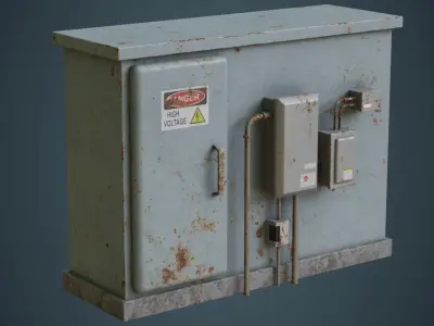 Electrical Enclosure 4B Low-poly 3D model