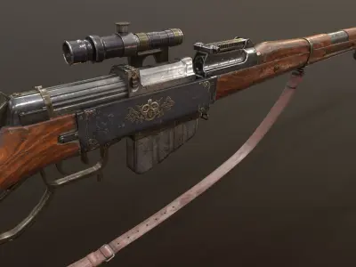 Gewehr Kennzeichen 06 Low-poly 3D model