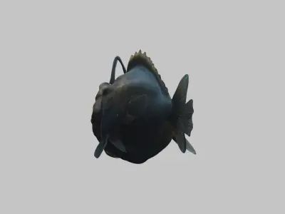 Humpback anglerfish Deep-sea fish Abyss Abyssal Low-poly 3D model