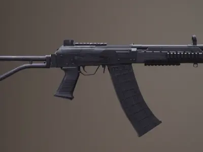 Saiga12 SBS Full Auto PBR Rigged Low-poly 3D model