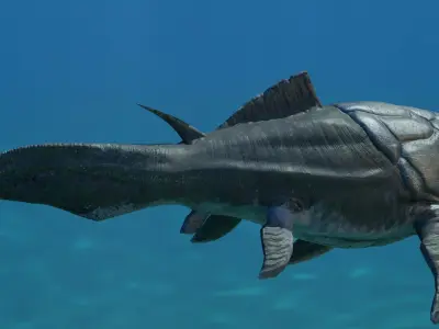 Dunkleosteus Animated Low-poly 3D model