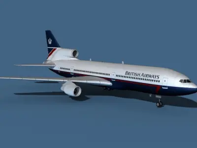 Lockheed L-1011-50 British Airways 1 3D model
