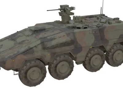  Boxer GTK A2 APC Game Ready PBR Model 89K Low-poly 3D model