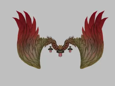 Red Wing Low-poly 3D model