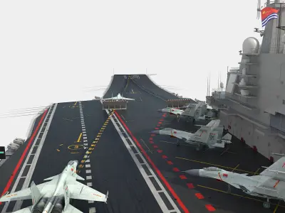Chinese aircraft carrier CV-16 Liaoning 3D model