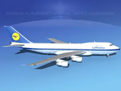 Boeing 747-100 Lufthansa 3D model
