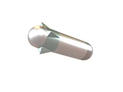 Cartoon Missile v1 004 Low-poly 3D model