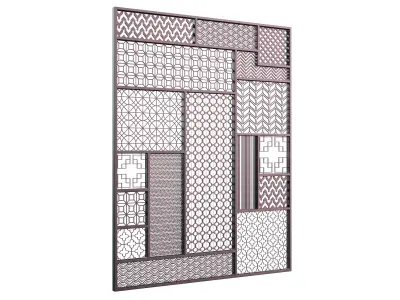 Patterned Wall Separator 01 Free 3D model