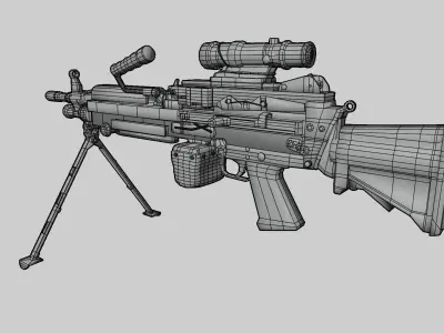 M249 free 3D model