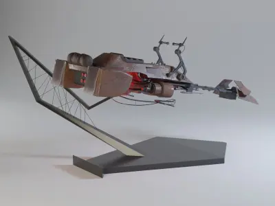 Speeder Bike from The Mandalorian Free 3D model