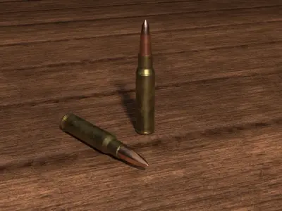 308 bullet Low-poly 3D model