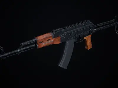 AK-47 Variants PBR Low-poly 3D model