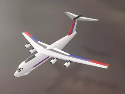 Il-76 MVP Style ELINT Spy Plane - Custom Soviet Jet Low-poly 3D model