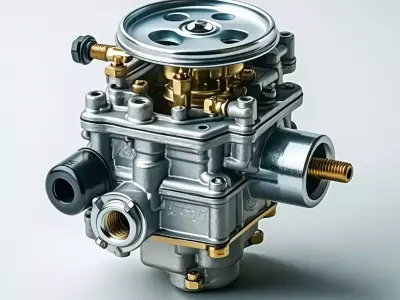 Realistic Carburetor 3D Model Low-poly 3D model