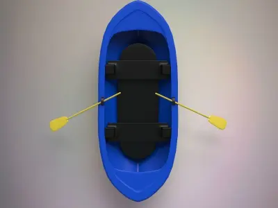 Fishing boat Low-poly 3D model