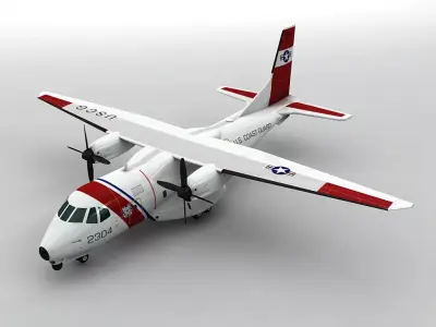 EADS HC-144A Ocean Sentry Aircraft Low-poly 3D model