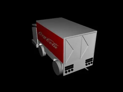 Coca-Cola truck Low-poly 3D model