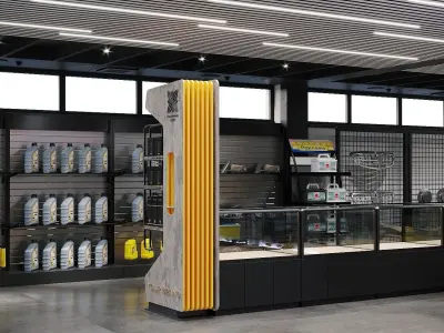 Auto parts store 3D model