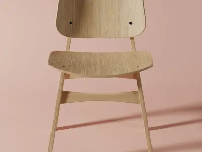 Chair wooden Free 3D model order