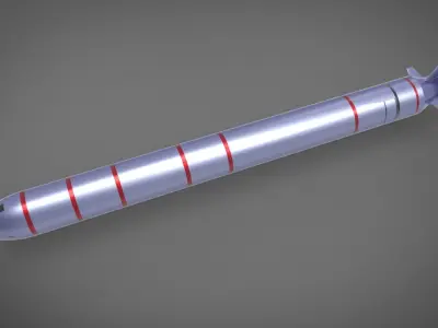 POSEIDON Unmanned Underwater Vehicle  Russian Nuclear Low-poly 3D model