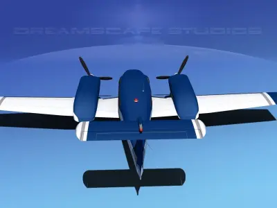 Piper PA-44-180T Turbo Seminole V14 3D model