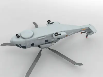  Agusta Westland EH-101 Helicopter Low-poly 3D model