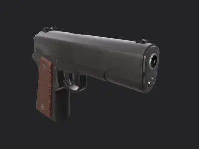 Pistol M1911 - Asset Weapon Free low-poly 3D model
