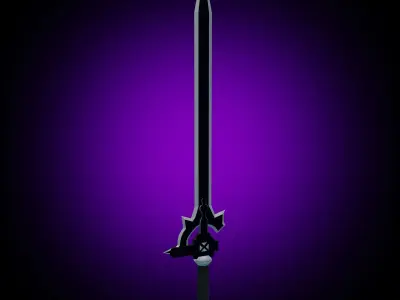 Kirito Sword Elucidator Sword Art Online Low-poly 3D model