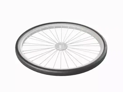 Bicycle Tire Set Low-poly 3D model