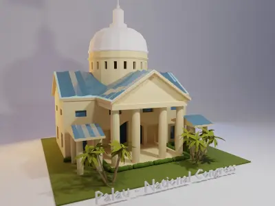 Landmarks of the world P - Q Low-poly 3D model