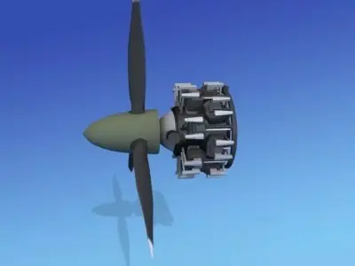 Japanese Zero Engine  3D model