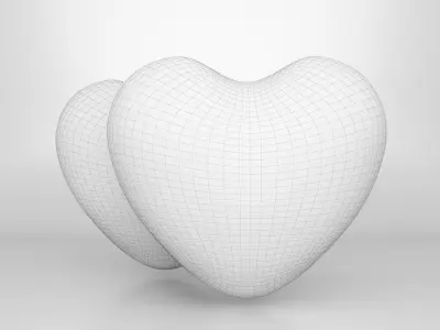 Heart Shaped Cushion Free 3D model