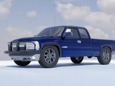 3D rigged car model 3D model