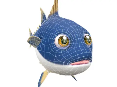 Thunnus Obesus Fish Animated   Low-poly 3D model