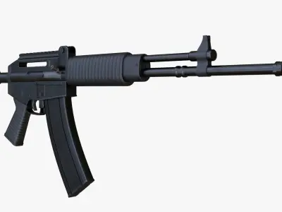 CAR-762 Custom Assault Rifle Low-poly 3D model