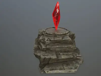 Crystal Ruin Gate Low-poly 3D model